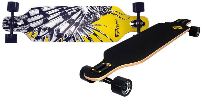 StreetSurfing - Longboard Freeride 39" - Yellow Dragon (größere Räder)
