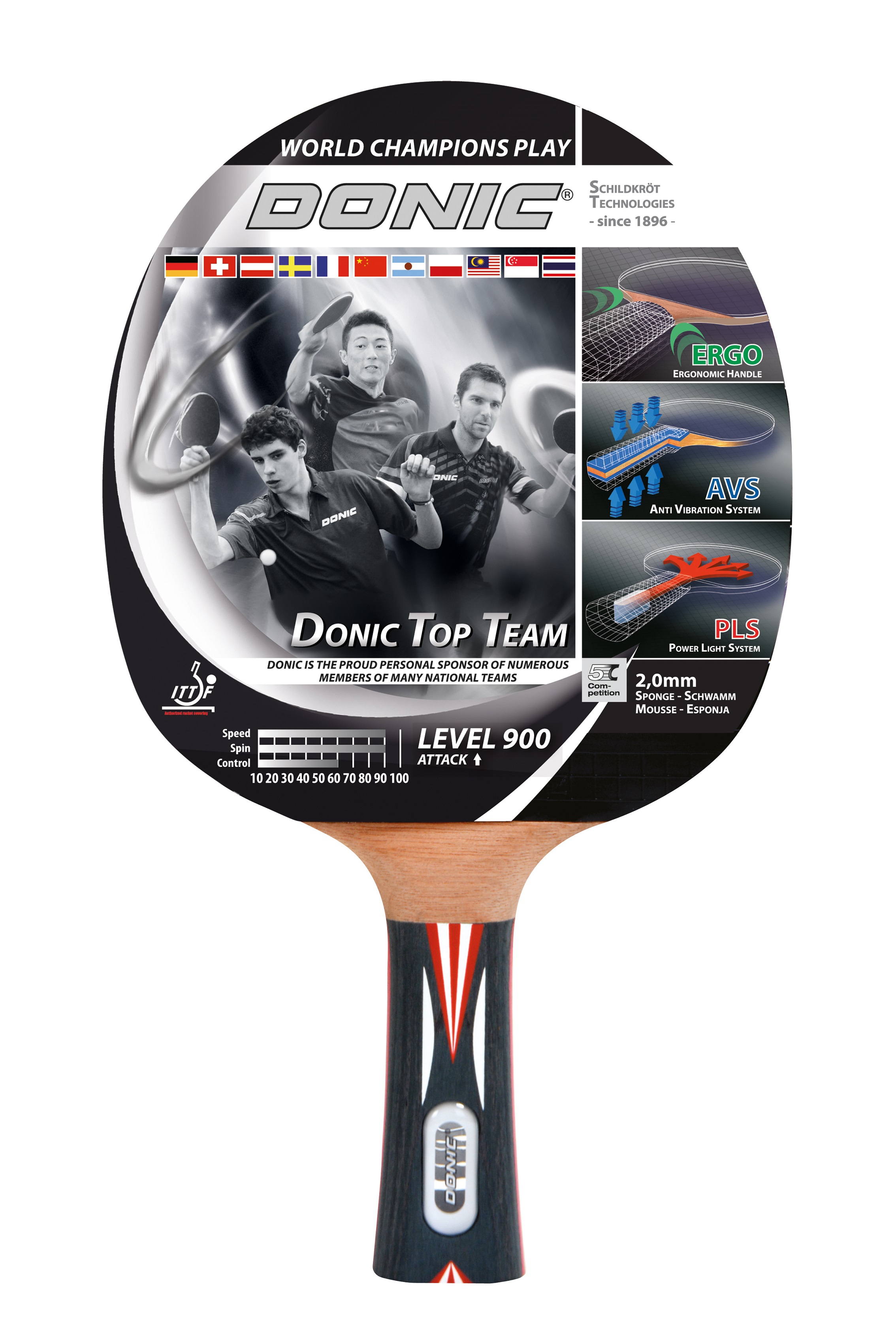 Donic Schildkroet TT-Schläger Top Team 900