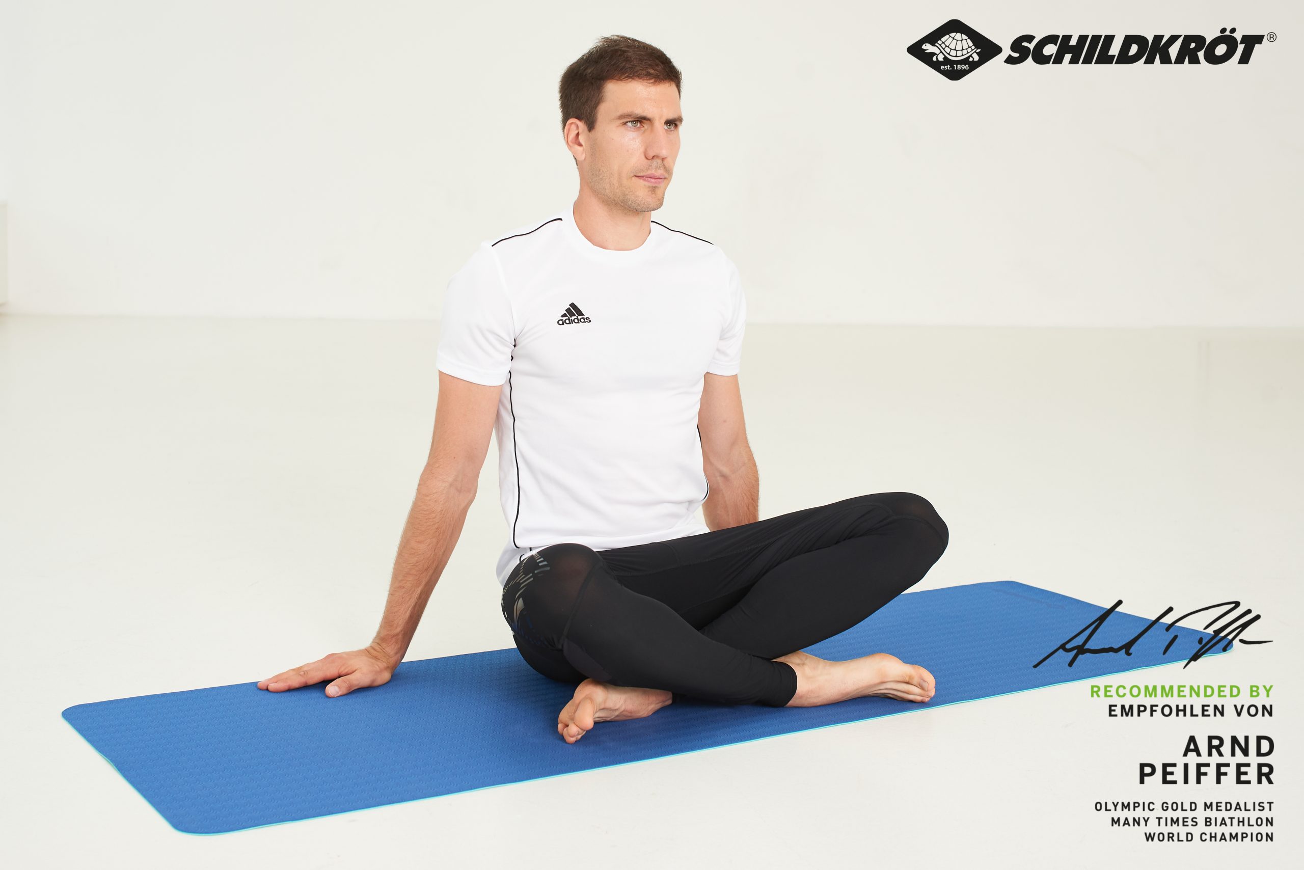 Schildkröt-Fitness Bicolor Yogamatte, Petrol-Grey, 4mm, PVC-frei, im Carrybag – Bild 24