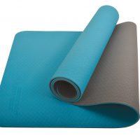 Schildkröt-Fitness Bicolor Yogamatte, Petrol-Grey, 4mm, PVC-frei, im Carrybag